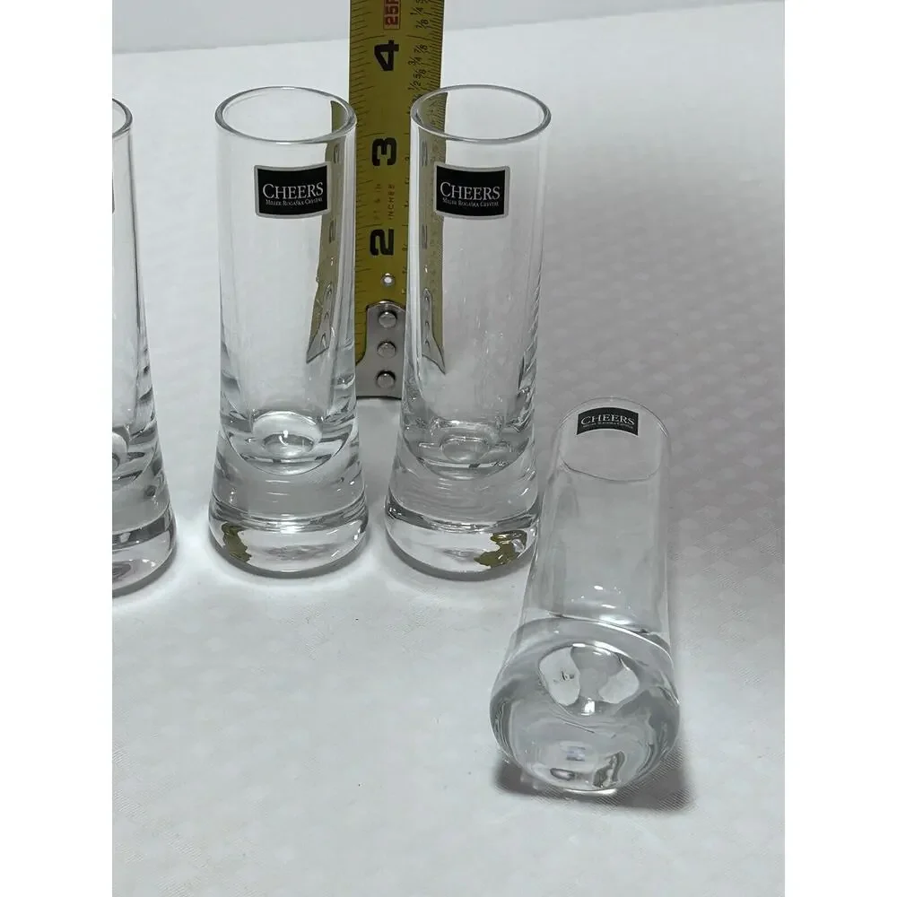 CHEERS MILER ROGASKA CRYSTAL SHOT GLASSES‎ SET OF FOUR